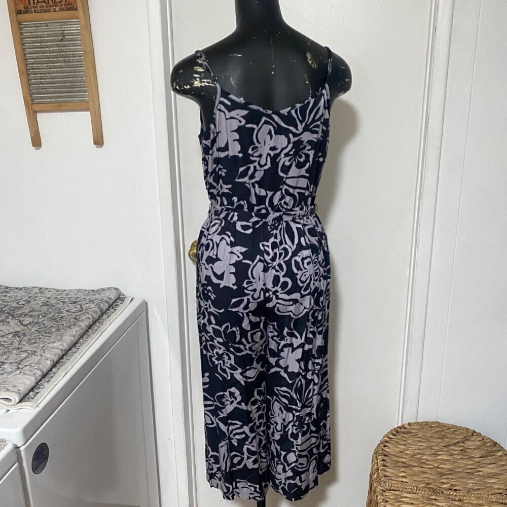 ANN TAYLOR LOFT Painterly Floral Wide Leg Jumpsuit SIZE XSP - Picture 5 of 7